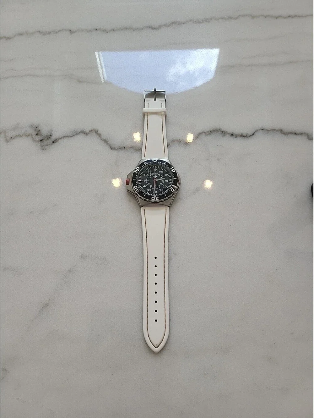 Converse Foxtrot Silicone Mens Watch Diver Style Working New Battery OrginalBand